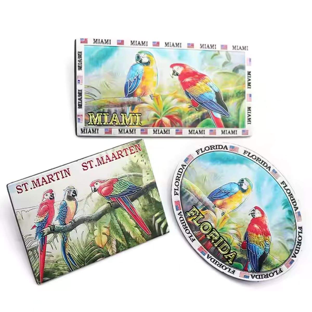 Personalized Designs Shape Beach Tourist Souvenirs Customized Aluminum Foil Fridge Magnet