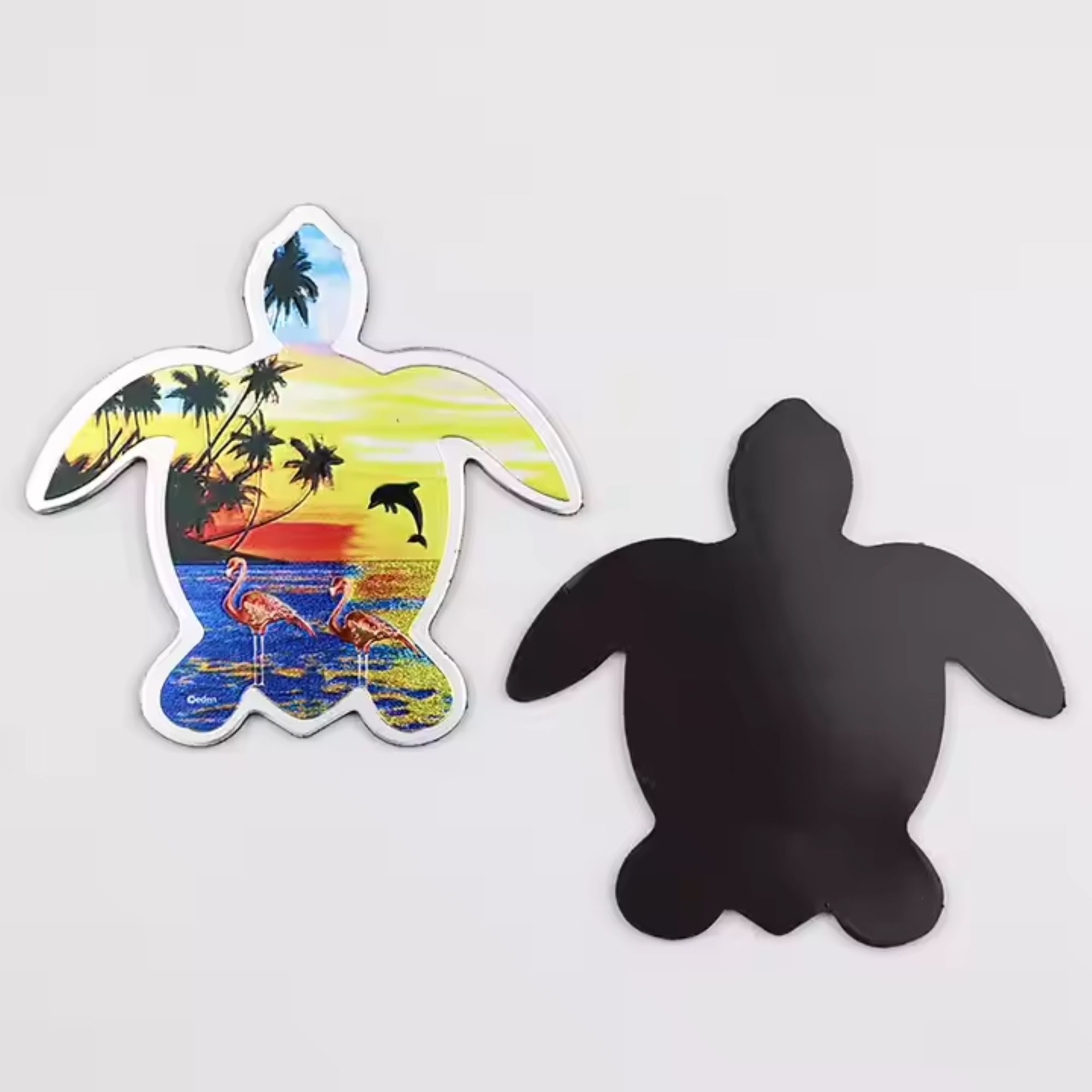 Wholesale Customised logo Shape Turtle Shape Beach Souvenir Tourist Aluminum Foil Refrigerator Magnet for Fridge