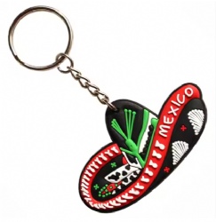 Customization Custom Mexico Souvenirs 3D Soft Design Rubber Diy Pvc Key Chain Tags Keychains