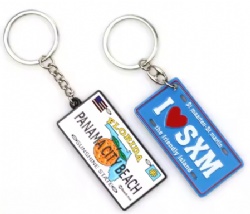 Funny Licence Plate Key Chains Souvenir Sublimation Luxury Enamel 3D Metal Custom Keychain