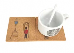 New Products Eco-friendly Coasters Custom Printed Cork Mdf Placemats Sublimation Coaster for Drink Coffee Tea