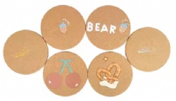 Custom Heat-resistant Cork Backed Cork Mat Round Shape Cork Pad