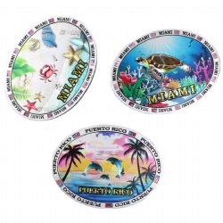 Personalized Designs Shape Beach Tourist Souvenirs Customized Aluminum Foil Fridge Magnet