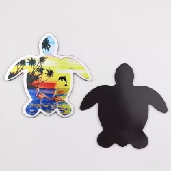 Wholesale Customised logo Shape Turtle Shape Beach Souvenir Tourist Aluminum Foil Refrigerator Magnet for Fridge