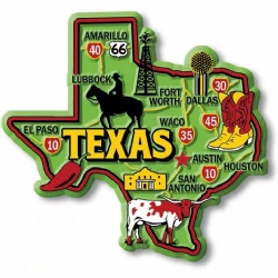 American Texas City Souvenirs Magnet for Fridge Enamel Logo Custom Metal Fridge Magnets