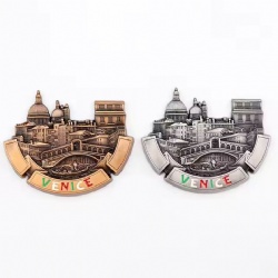 Italy Venice Souvenir Custom Design Manufacturer 3D Metal Tourist Souvenir Fridge Magnets