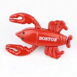 Custom Logo Boston Lobster Tourist Souvenir Magnets for Fridge Metal Customised 3D Fridge Magnets