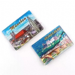 Personalized Tourist Souvenir Gift 3D Epoxy MDF Wooden Refrigerator Fridge Magnet