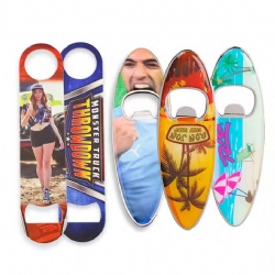 Custom Wholesale Personalized Creative Customized Bulk Metal Magnetic Sublimation Engraved Gift Beer Keychain Bottle Opener