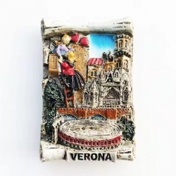 Painting Rome Verona Classic Building Wholesale Custom Resin Refrigerator Magnet Home Decoration Refrigerator Sticker