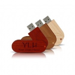 Usb Stick 64gb Wooden Swivel Pendrive 16GB 32GB USB Flash Drive with Customized Logo