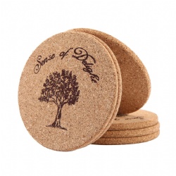 Customized Color Pattern Round Square Printed Wood Cork Coaster