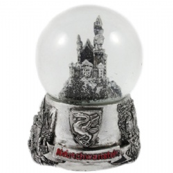 New design for hot sale 3d printing Neuschwanstein Castle custom swan crown snow globe souvenir Germany snow globe