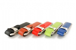 high speed custom logo leather usb flash drive with key chain